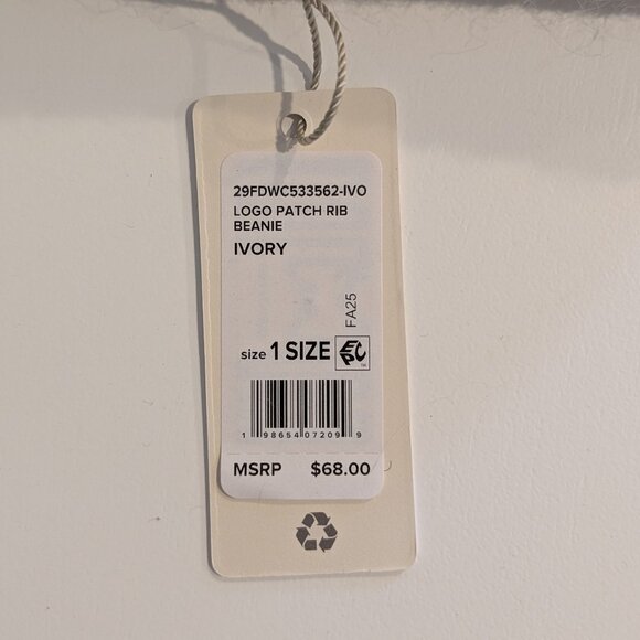 Favorite Daughter Ivory Logo Patch Rib Beanie - Picture 2 of 5